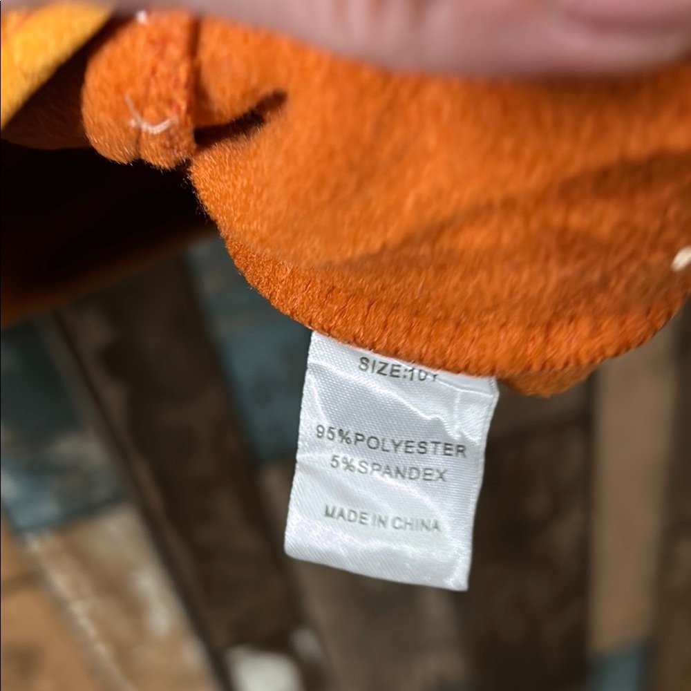 Orange Fleece fuzzy zip Jacket with Pockets - Picture 11 of 16